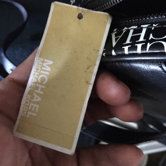New Michael Kors Black Leather Backpack
